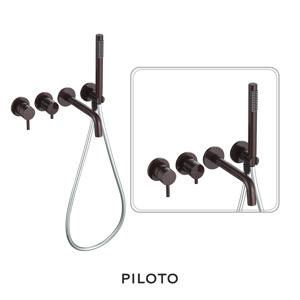 뚜뚜벽매립욕조1701 브라운 벽매립수전 욕조수전 컬러 수전