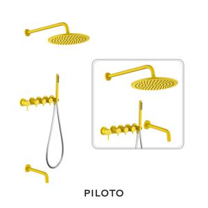 뚜뚜벽매립욕조해바라기1501 옐로우 샤워수전 욕실수전 컬러 수전