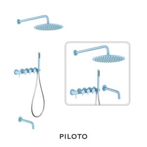 뚜뚜벽매립욕조해바라기1501 라이트블루 샤워수전 욕실수전 컬러 수전