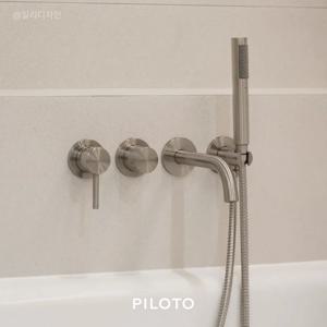 하프벽매립욕조1701 니켈 매립형 샤워욕조수전