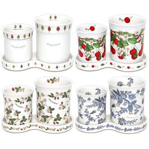 BSF 백산도자기 트윈수저통 트윈 2구 물받이 수저통 (종류 4종 1선택)