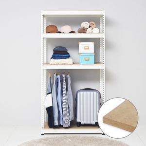 시스템행거 무볼트 철제선반 조립식앵글 드레스룸 4단1행거 MDF