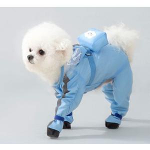 가방달린 일체형 레인코트 댕댕이 우비