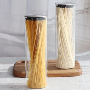 NHB 모던 유리밀폐용기1220ml 양념통 원형 캐니스터 병 식기건조대