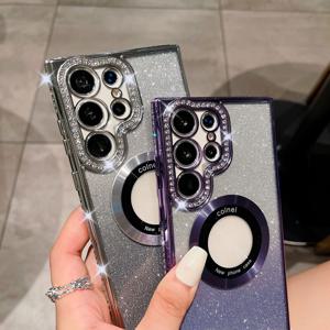 갤럭시 S26울트라 플러스 크리스탈 글리터 맥세이프 큐빅 케이스 1171