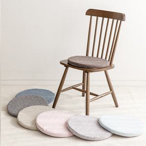 북유럽 노르딕 메모리폼 원형방석 40X40 쿠션 대형 식탁 의자 쇼파