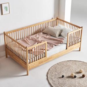 캐스터 데이베드 고무나무 원목 범퍼 가드형 아기침대 프레임 SS 3colors (매트선택)