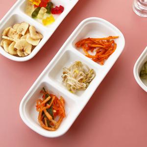 도자기 사각 3절 나눔접시 찬기 반찬그릇 간장종지