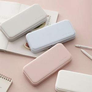 심플 마카롱 파스텔 라운드 대용량 필통 1+1