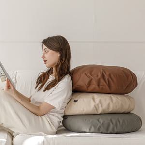 가죽 원형 대형방석 60X60 엉덩이 쇼파쿠션 키높이