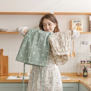 방수앞치마 소프트플라워 3COLOR 원피스 바리스타 어린이집 예쁜