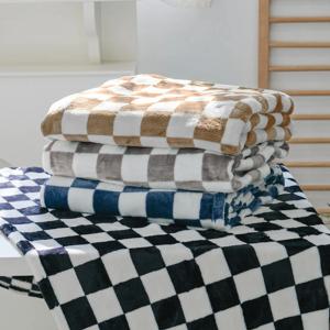 체커보드 극세사담요 150X200 대형 체크 밍크 쇼파 블랭킷