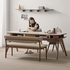 코스모 6인용 저소음 테이블 포세린 세라믹 수납형 식탁세트 1800