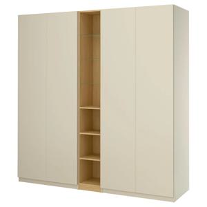 팍스+포르산드 옷장세트 그레이베이지/참나무무늬 235x60x201cm