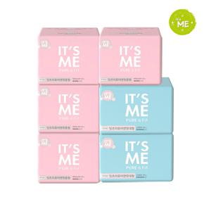 잇츠미 퓨어앤핏 생리대 생리대 중형 12P x4개+대형 10P x2개