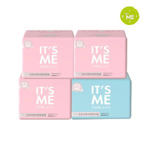 잇츠미 퓨어앤핏 생리대 생리대 중형 12P x3개+대형 10P x1개