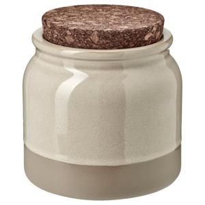 브루그드하이 식품보관용기 도자기 베이지 1L