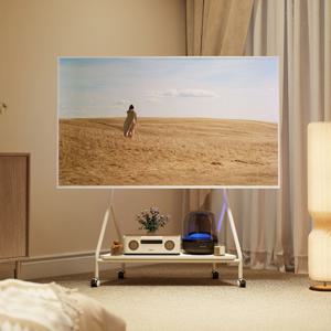 [해외] 85인치 75인치 65인치 티비거치대 이동형 tv 스탠드 대형 화이트