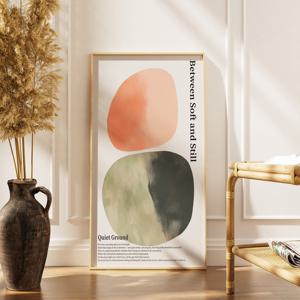 그래픽 일러스트 디자이너 그림 포스터 - Between Soft and Still