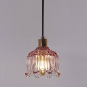 수련 레일형 팬던트조명 3color 미니 글라스 연꽃모양 포인트등