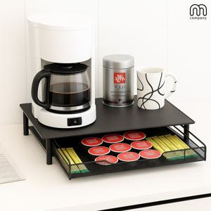 헨리 서랍형 철제 커피캡슐 보관함 커피머신 선반 주방 슬림 정리함 홈카페 미니 수납함 블랙