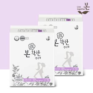 착한 유기농 생리대 오버나이트 20P, 2팩