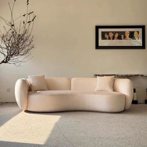 패브릭 소파 곡선형 라운드 디자인 거실 카페 라운지 인테리어 쇼파 STS-411