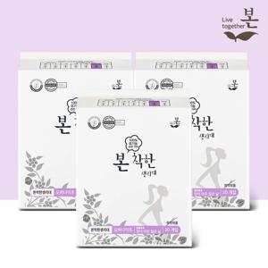 착한 유기농 생리대 오버나이트 20P, 3팩