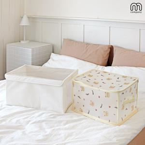 엘레나 투명 리빙박스 PVC 패브릭 정리함 바구니 옷 수납함 이불 보관함 수납 공간 정리