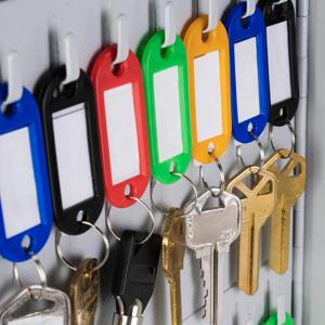 비비드 컬러 키박스 열쇠 네임택 키 고리 열쇠고리 태그 키링