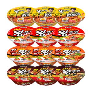 팔도 왕뚜껑 라볶이 130g x3개+왕뚜껑x3+김치왕뚜껑x3+짬뽕왕뚜껑x3