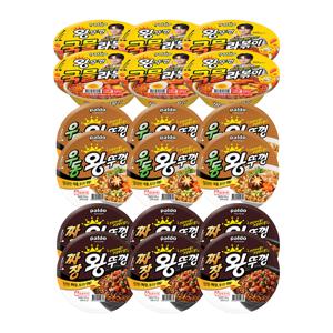 팔도 왕뚜껑 라볶이 130g x6개+우동 왕뚜껑 105g x6+짜장왕뚜껑 105g x6