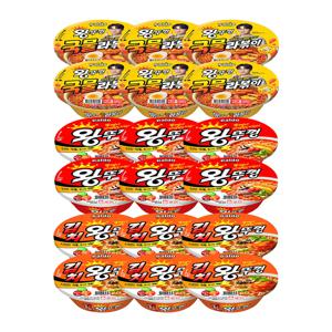 팔도 왕뚜껑 라볶이 130g x6개+왕뚜껑 110g x6+김치왕뚜껑 110g x6