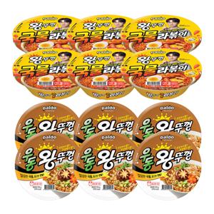 팔도 왕뚜껑 라볶이 130g x6개+우동 왕뚜껑 105g x6개