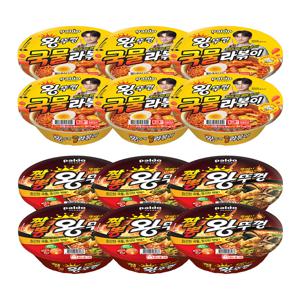 팔도 왕뚜껑 라볶이 130g x6개+짬뽕 왕뚜껑 110g x6개