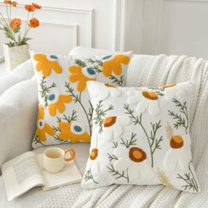 인테리어 북유럽 자수 쇼파쿠션커버 45