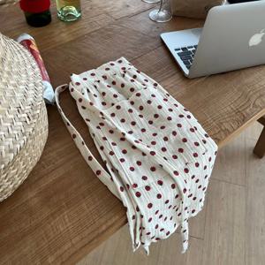 미니딸기 이중거즈 허리 앞치마