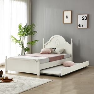 안나 슈퍼 이단 초등 학생 아동 어린이 공주  슬라이딩침대 (크림화이트)