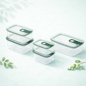 열기 편리하고 투명한 All 에코젠 밀폐용기 소형 4개 구성 세트