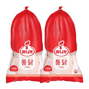 마니커 냉장 통닭 11호 1050g 2봉 국내산 생닭