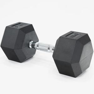 고무육각 덤벨 아령 15kg 1개 클럽 고무아령 웨이트