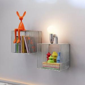 미드센츄리감성 모듈 실버 스틸와이어 큐브형선반 장식장 350