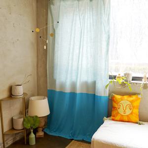 로맨틱 블루하와이 린넨 커튼 135x240 (1p)