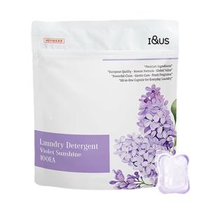 국내제조 향기오래가는 올인원 캡슐세제 100개입 고농축 세탁세제 바이올렛향