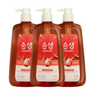 순샘 구연산 X 자몽향 주방세제 용기 1kg x 3개