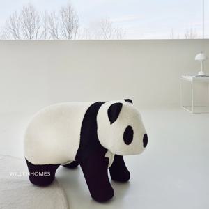 판다 동물 스툴 거실 카페 화장대 인테리어 풋 스툴 팬더 의자