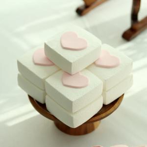 백설기 하트 모형떡 모조떡 모형백설기