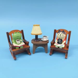 개구리 고양이 커피테이블 세트 미니어처 소품 diy 피규어 선물용 개업선물 집들이선물