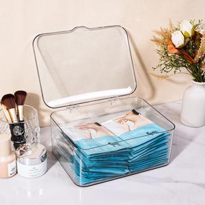 하드 다용도 마스크팩 면봉 화장솜 사무용품 수납 보관함 케이스 정리함