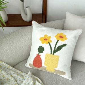 [리퍼]데이지 가든 자수 쿠션 커버